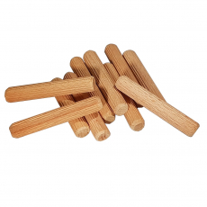 12er Riffeldübel aus Buche / Größe: 12 x (Länge von 50 bis 60 mm wählbar)