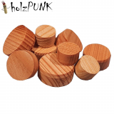 Lärche Konusplättchen bzw. Querholzplättchen / Durchmesser von 10 bis 40 mm wählbar