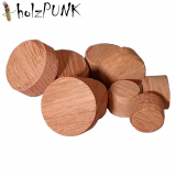 Konusplättchen bzw. Querholzplättchen aus Eiche / Durchmesser von 10 bis 40 mm wählbar