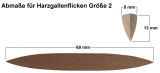 Harzgallenflicken Größe G2 aus selten benötigten Holzarten