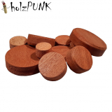 Konusplättchen bzw. Querholzplättchen aus Mahagoni / Durchmesser von 10 bis 40 mm wählbar