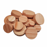 Konusplättchen bzw. Querholzplättchen aus Douglasie / Durchmesser von 15 bis 40 mm wählbar